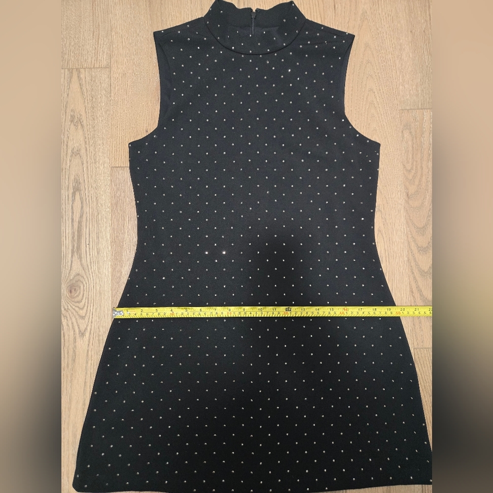 Black Rhinestone Embellished Sleeveless Sheath Dress - Picture 10 of 12